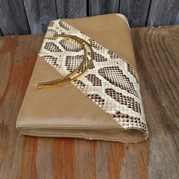 Vintage Snake Clutch Handbag Purse - Picture 6 of 8